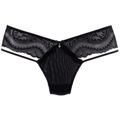 Petite Fleur Gold By Lascana Tanga Damen Schwarz Gr.44/46 Petite Fleur Gold By Lascana Tanga Damen Schwarz Gr.44/46