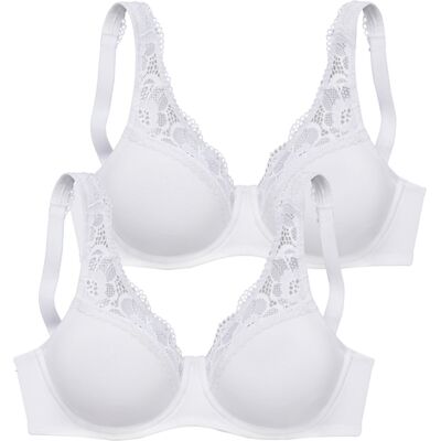 Petite Fleur By Lascana Minimizer-Bh Damen 2x Weiß Gr.80f Petite Fleur By Lascana Minimizer-Bh Damen 2x Weiß Gr.80f