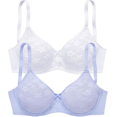Petite Fleur By Lascana Minimizer-Bh Damen Hellblau + Weiß Gr.85d Petite Fleur By Lascana Minimizer-Bh Damen Hellblau + Weiß Gr.85d
