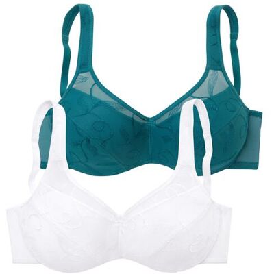 Petite Fleur By Lascana Minimizer-Bh Damen Petrol+weiß Gr.85e Petite Fleur By Lascana Minimizer-Bh Damen Petrol+weiß Gr.85e