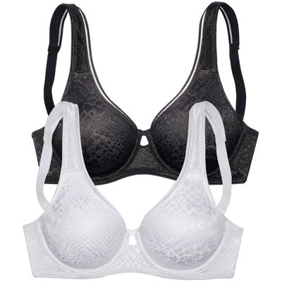 Petite Fleur By Lascana Minimizer-Bh Damen Weiß+schwarz Gr.80f Petite Fleur By Lascana Minimizer-Bh Damen Weiß+schwarz Gr.80f
