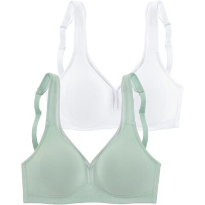 Petite Fleur By Lascana T-Shirt-Bh Damen Mint+weiß Gr.90b Petite Fleur By Lascana T-Shirt-Bh Damen Mint+weiß Gr.90b