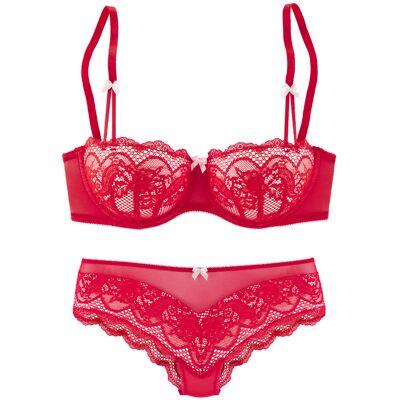 S.Oliver Set: Schalen-Bh Damen Rot-Rose Gr.75a S.Oliver Set: Schalen-Bh Damen Rot-Rose Gr.75a