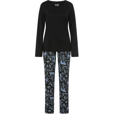 Vivance Dreams By Lascana Damen Pyjama Schwarz Bedruckt Gr.40/42 Vivance Dreams By Lascana Damen Pyjama Schwarz Bedruckt Gr.40/42