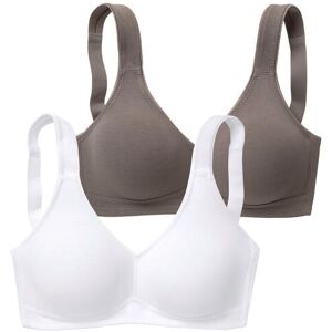 Petite Fleur Soft-Bh Damen Taupe+weiß Gr.75b