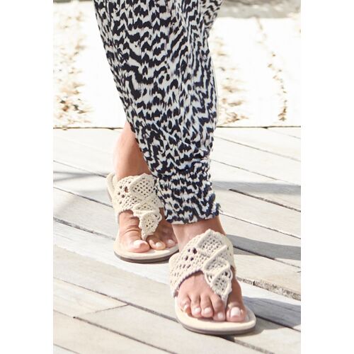 Lascana Pantolette Damen Beige Gr.41