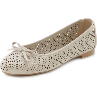Lascana Ballerina Damen Beige Gr.42 Lascana Ballerina Damen Beige Gr.42