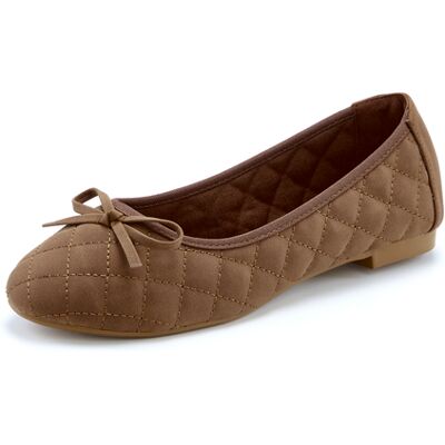 Lascana Ballerina Damen Cognacfarben Gr.42 Lascana Ballerina Damen Cognacfarben Gr.42
