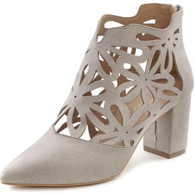 Lascana High-Heel-Stiefelette Damen Hellgrau Gr.41 Lascana High-Heel-Stiefelette Damen Hellgrau Gr.41