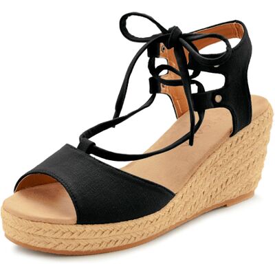 Lascana Keilsandalette Damen Schwarz Gr.38 Lascana Keilsandalette Damen Schwarz Gr.38