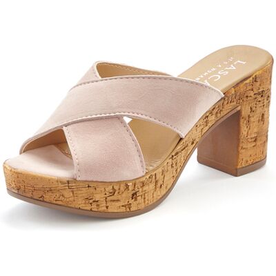 Lascana Pantolette Damen Rosé Gr.39 Lascana Pantolette Damen Rosé Gr.39
