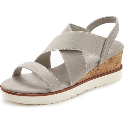 Lascana Sandalette Damen Grau Gr.38 Lascana Sandalette Damen Grau Gr.38