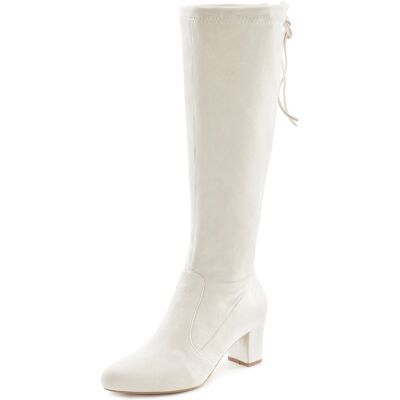 Lascana Schlupfstiefel Damen Creme Gr.41 Lascana Schlupfstiefel Damen Creme Gr.41