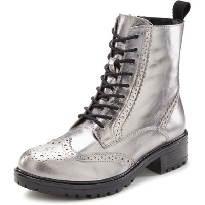 Lascana Schnürboots Damen Silberfarben Gr.39 Lascana Schnürboots Damen Silberfarben Gr.39
