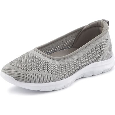 Lascana Sneaker Ballerinas Damen Grau Gr.35 Lascana Sneaker Ballerinas Damen Grau Gr.35