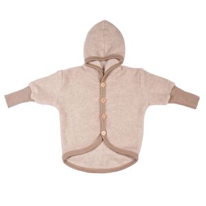 Cosilana Baby-Jacke mit Kapuze aus Woll-/Baumwollfleece - 74 / 80 100 Beige