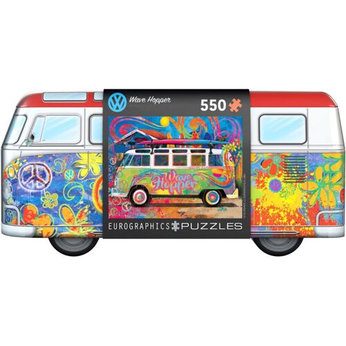 Eurographics Puzzle 550 Teile - VW Bus in Puzzledose -