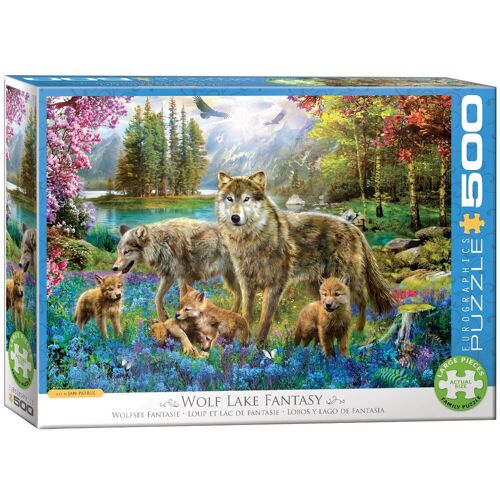 Eurographics Puzzle 500 Teile - Wolf Lake Fantasy -