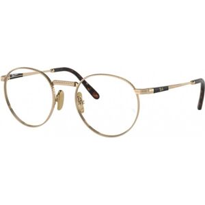 Brille  Ray-ban Rx8237v round titanium col. 1220 Herren Runden Gold