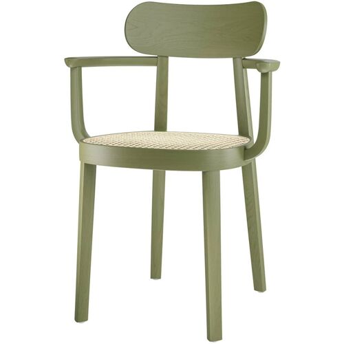 Thonet Stuhl 118 F Buche gebeizt/olivgrün
