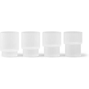 Ferm Living Trinkglas Set Ripple frosted 6,2 cm H Ferm Living Trinkglas Set Ripple frosted 6,2 cm H