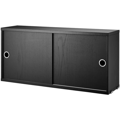 String Furniture Schrankelement System esche gebeizt schwarz 78 x 20 cm