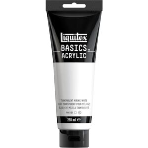 Liquitex 88700243 Basics Acrylfarbe, monopigmentierte Künstlerpigmente, lichtecht, mittlere Viskosität, Archivqualität, seidenglänzender Finish, 250ml Tube Mischweiß Transparent Liquitex 88700243 Basics Acrylfarbe, monopigmentierte Künstlerpigmente, lichtecht, mittlere Viskosität, Archivqualität, seidenglänzender Finish, 250ml Tube Mischweiß Transparent