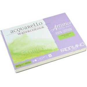 Honsell Fabriano Artistico Acquarello Watercolour, extra weiß, Grobkorn, 12,5 x 18 cm, 25 Blatt 300 g/m², hochwertiger Künstler-Aquarellkarton, Block 4-seitig geleimt, vegan Honsell Fabriano Artistico Acquarello Watercolour, extra weiß, Grobkorn, 12,5 x 18 cm, 25 Blatt 300 g/m², hochwertiger Künstler-Aquarellkarton, Block 4-seitig geleimt, vegan