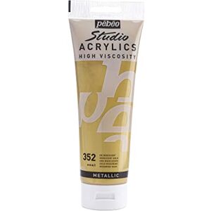 PEBEO Pébéo Acrylic Fine Studio Acrylics Acrylfarbe für Künstler Farbe für Profis und Anfänger Leuchtende und pigmentierte Farbe Gold 250 ml PEBEO Pébéo Acrylic Fine Studio Acrylics Acrylfarbe für Künstler Farbe für Profis und Anfänger Leuchtende und pigmentierte Farbe Gold 250 ml