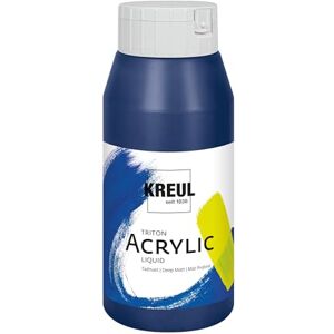 Kreul 17080 Triton Acrylic Liquid Phthaloblau 750 ml, Hochwertige Künstler-Acrylfarbe in Studienqualität mit leicht fließendem Charakter, tiefmatt auftrocknend Kreul 17080 Triton Acrylic Liquid Phthaloblau 750 ml, Hochwertige Künstler-Acrylfarbe in Studienqualität mit leicht fließendem Charakter, tiefmatt auftrocknend