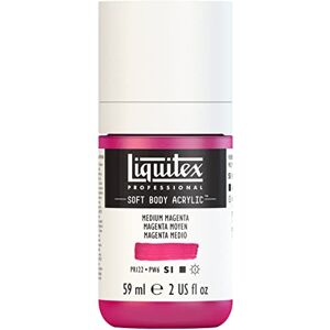 Liquitex 1959500 Professional Acrylfarbe Soft Body Künstlerfarbe in cremiger deckender Konsistenz, hohe Pigmentierung, lichtecht & alterungsbeständig, 59ml Flasche Mittelmagenta Liquitex 1959500 Professional Acrylfarbe Soft Body Künstlerfarbe in cremiger deckender Konsistenz, hohe Pigmentierung, lichtecht & alterungsbeständig, 59ml Flasche Mittelmagenta
