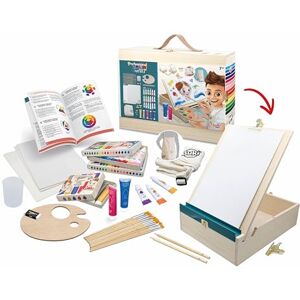 BUKI France BUKI 5440 Professional Studio Künstler Holz-Malkoffer mit Staffelei, Acrylfarben, Leinwänden & Zubehör – Tragbar mit Griff, ab 7 Jahren BUKI France BUKI 5440 Professional Studio Künstler Holz-Malkoffer mit Staffelei, Acrylfarben, Leinwänden & Zubehör – Tragbar mit Griff, ab 7 Jahren