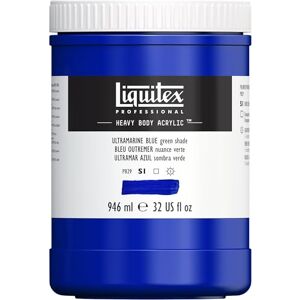 Liquitex 4413380 Professional Heavy Body Acrylfarbe in Künstlerqualität mit ausgezeichneter Lichtechtheit in buttriger Konsistenz, 946ml Topf Ultramarinblau (Grünton), 946ml Topf Acrylfarbe Liquitex 4413380 Professional Heavy Body Acrylfarbe in Künstlerqualität mit ausgezeichneter Lichtechtheit in buttriger Konsistenz, 946ml Topf Ultramarinblau (Grünton), 946ml Topf Acrylfarbe