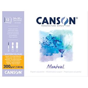 Canson Montval Block einseitiggeleimt, 24 x 32 cm, 12 Blatt, 300 g/m² Canson Montval Block einseitiggeleimt, 24 x 32 cm, 12 Blatt, 300 g/m²