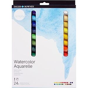 Daler Rowney 134500124 Simply Watercolour Set, 24 x 12 ml, blau Daler Rowney 134500124 Simply Watercolour Set, 24 x 12 ml, blau