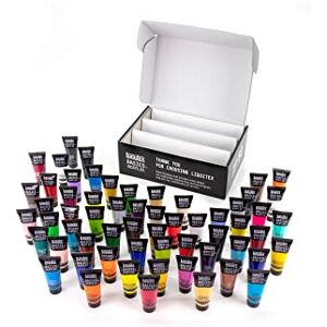 Liquitex 3699392 Basics Acrylfarbe, monopigmentierte Künstlerpigmente, lichtecht, mittlere Viskosität, Achivqualität, seidenglänzender Finish 60 Farben Set a 22ml Liquitex 3699392 Basics Acrylfarbe, monopigmentierte Künstlerpigmente, lichtecht, mittlere Viskosität, Achivqualität, seidenglänzender Finish 60 Farben Set a 22ml