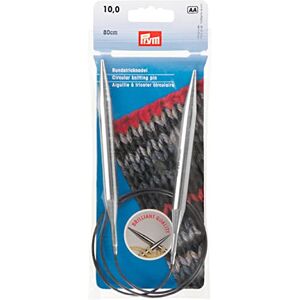 Prym 212234 Rundstricknadeln MS 80 cm 10,00 mm silberfarbig Prym 212234 Rundstricknadeln MS 80 cm 10,00 mm silberfarbig