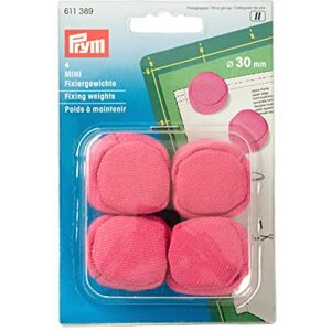 Prym 611389 Fixiergewichte MINI Ø 30 mm, pink – 4er-Set Stoffgewichte zum Fixieren von Schnittmustern & Stoffen – mit Metallkugeln gefüllt – ideal für Nähen, Patchwork & Schneidematten Prym 611389 Fixiergewichte MINI Ø 30 mm, pink – 4er-Set Stoffgewichte zum Fixieren von Schnittmustern & Stoffen – mit Metallkugeln gefüllt – ideal für Nähen, Patchwork & Schneidematten