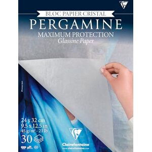 Clairefontaine 976100C Block geleimt, 30 Blatt Pergaminpapier, DIN A4+ 24x32cm, 45g, flexibel und leicht transparent, geeigneter Schutz, 1 Stück Clairefontaine 976100C Block geleimt, 30 Blatt Pergaminpapier, DIN A4+ 24x32cm, 45g, flexibel und leicht transparent, geeigneter Schutz, 1 Stück
