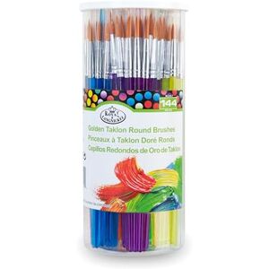 Royal & Langnickel RCAN-7 Behälter mit 144 runden Pinsel aus Gold Taklon für Schulklassen Royal & Langnickel RCAN-7 Behälter mit 144 runden Pinsel aus Gold Taklon für Schulklassen