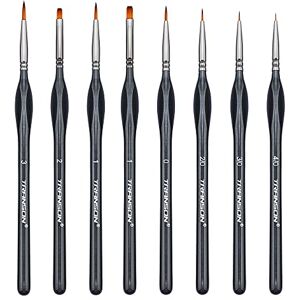 Transon Pinsel-Set für feine Details, 8-teilig, mit dreieckigem Griff für Miniaturen, Modellbau, Gesichtsmalerei, geeignet für Acryl, Gouache, Aquarell, Öl Transon Pinsel-Set für feine Details, 8-teilig, mit dreieckigem Griff für Miniaturen, Modellbau, Gesichtsmalerei, geeignet für Acryl, Gouache, Aquarell, Öl