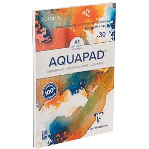 Clairefontaine 975722C Malblock Aquarell Papier mittelfein gekörnt Goldline Aqua 30 Blatt 29,7x42 cm 300g Clairefontaine 975722C Malblock Aquarell Papier mittelfein gekörnt Goldline Aqua 30 Blatt 29,7x42 cm 300g