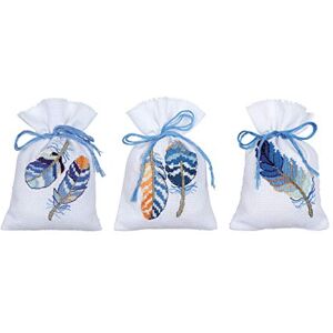 Vervaco Zählmusterpackung Stickset Säckchen Blaue Federn 3er DIY Gezählter Kreuzstich Stickpackungen Basteln Erwachsene Kreativ Set 8 x 12 cm Stickset für Anfänger Stoffbeutel zum Sticken Vervaco Zählmusterpackung Stickset Säckchen Blaue Federn 3er DIY Gezählter Kreuzstich Stickpackungen Basteln Erwachsene Kreativ Set 8 x 12 cm Stickset für Anfänger Stoffbeutel zum Sticken