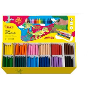 Jovi Wachsmalstifte color, geruchlos, bruchsicher, leicht auswaschbar, für alle Altersgruppen, 300 Stück in 12 Farben und 1 Spitzer Jovi Wachsmalstifte color, geruchlos, bruchsicher, leicht auswaschbar, für alle Altersgruppen, 300 Stück in 12 Farben und 1 Spitzer