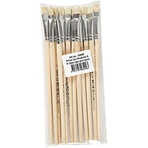 Creativ Naturlinie Pinsel, Größe 8, B: 10 mm, kurzer Griff, 12 Stück Creativ Naturlinie Pinsel, Größe 8, B: 10 mm, kurzer Griff, 12 Stück