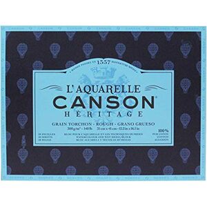 Canson L'Aquarelle Héritage Block 4 Seiten geklebt 20 Blatt Torchon Körnung 31 x 41 cm Canson L'Aquarelle Héritage Block 4 Seiten geklebt 20 Blatt Torchon Körnung 31 x 41 cm