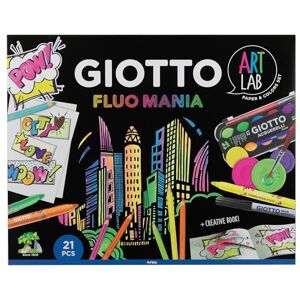 GIOTTO Art Lab Fluo Mania, Zeichen- und Malset mit Neonfarben für Streetart Style, Fluoreszierende Farben (E.g, Pink, Grün, Gelb, Orange) GIOTTO Art Lab Fluo Mania, Zeichen- und Malset mit Neonfarben für Streetart Style, Fluoreszierende Farben (E.g, Pink, Grün, Gelb, Orange)