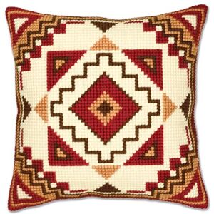 Vervaco Kreuzstich Stickpackungen Kissen Stickerei Set Anfänger Vorgedruckt Geometrisch DIY Set Kreativ Set Für Erwachsene Dekoratives Kissen ca. 40 x 40 cm Bastelset Handwerker Haus Dekoration Vervaco Kreuzstich Stickpackungen Kissen Stickerei Set Anfänger Vorgedruckt Geometrisch DIY Set Kreativ Set Für Erwachsene Dekoratives Kissen ca. 40 x 40 cm Bastelset Handwerker Haus Dekoration