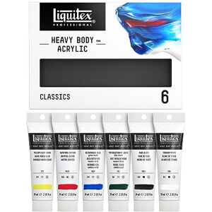 Liquitex 3699311 Acrylfarbe Heavy Body, 6 Acrylfarben in Künstlerqualität, Classic Set, 59 ml (6er Pack) Liquitex 3699311 Acrylfarbe Heavy Body, 6 Acrylfarben in Künstlerqualität, Classic Set, 59 ml (6er Pack)