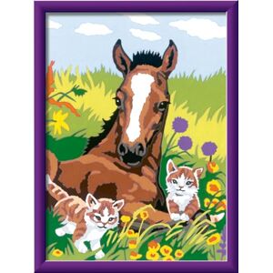 Ravensburger CreArt 20299 Süße Tierkinder Malen nach Zahlen für Kinder ab 9 Jahre, Malset mit Rahmen, Pinsel und Acrylfarben, Geschenk für Mädchen und Jungen, mit Stickern Ravensburger CreArt 20299 Süße Tierkinder Malen nach Zahlen für Kinder ab 9 Jahre, Malset mit Rahmen, Pinsel und Acrylfarben, Geschenk für Mädchen und Jungen, mit Stickern